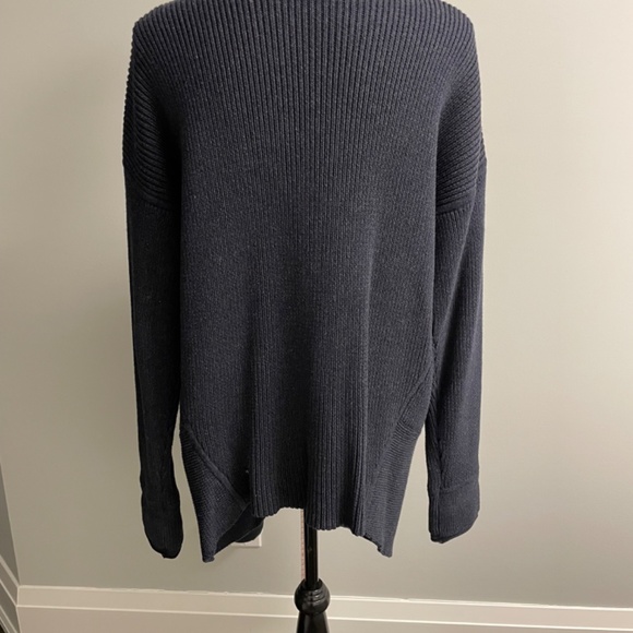 Lululemon Dark Purple Blue Cardigan wool/cotton - Picture 2 of 6